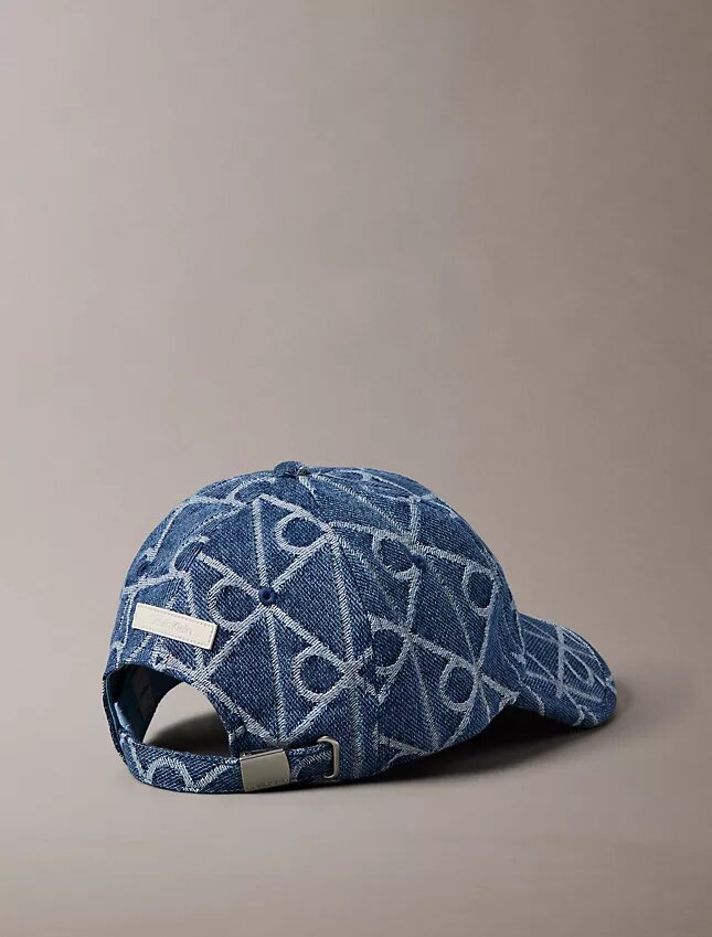 Gorra de béisbol con logotipo emblemático en Denim Gorra de béisbol con logotipo emblemático en Denim