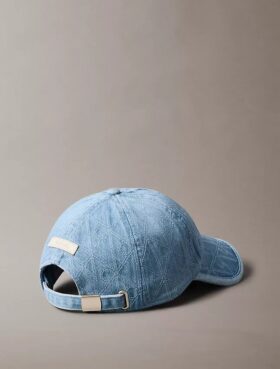 Gorra de béisbol con logotipo emblemático en Denim Gorra de béisbol con logotipo emblemático en Denim