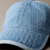 Gorra de béisbol con logotipo emblemático en Denim Gorra de béisbol con logotipo emblemático en Denim