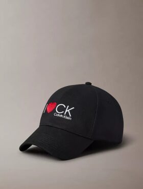 Gorra de sarga con gráfico «I Love Ck»