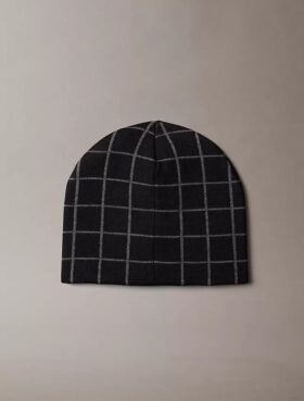 Gorro de jacquard a cuadros Gorro de jacquard a cuadros