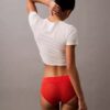 Hipster de talle bajo de encaje con logotipo icónico Hipster de talle bajo de encaje con logotipo icónico