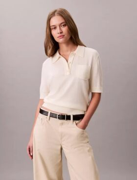 Jersey polo de lana merino Jersey polo de lana merino