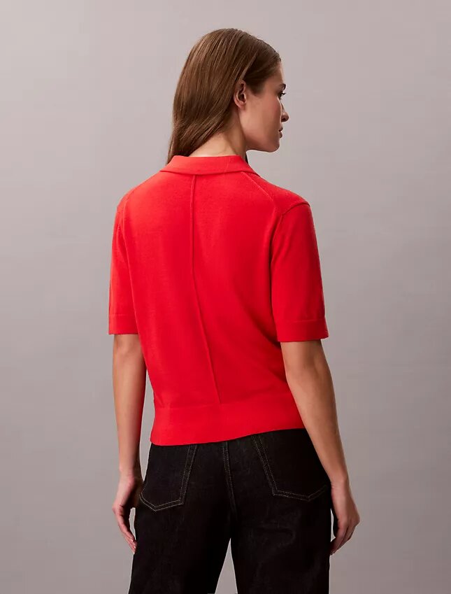 Jersey polo de lana merino Jersey polo de lana merino