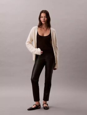 Leggings de imitación de cuero