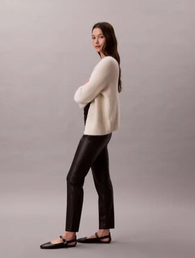 Leggings de imitación de cuero