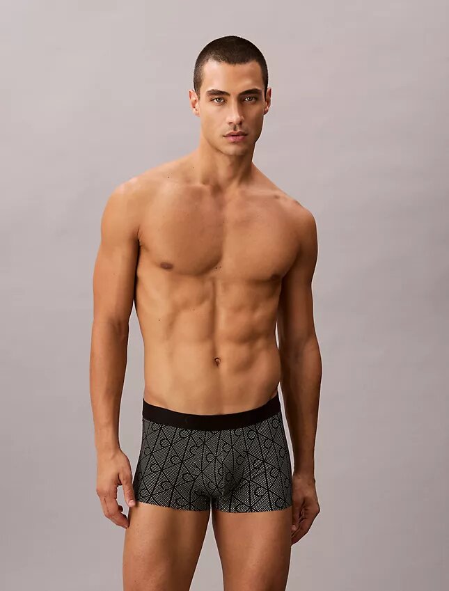 Low Rise Trunk de estampado negro de CK Black Low Rise Trunk de estampado negro de CK Black