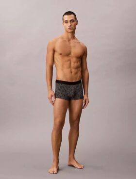 Low Rise Trunk de estampado negro de CK Black Low Rise Trunk de estampado negro de CK Black