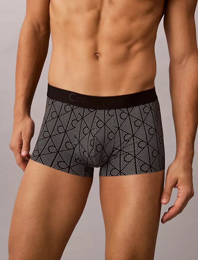 Low Rise Trunk de estampado negro de CK Black Low Rise Trunk de estampado negro de CK Black