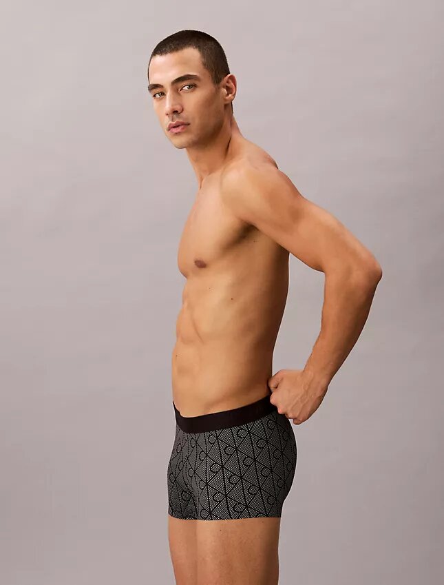 Low Rise Trunk de estampado negro de CK Black Low Rise Trunk de estampado negro de CK Black