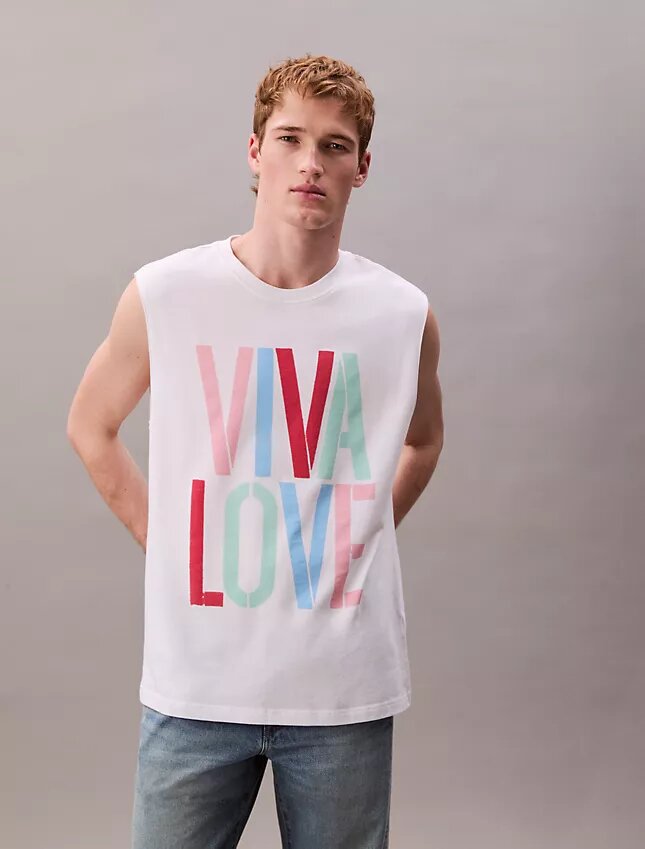 Marc Hundley Pride Viva Love Camiseta sin mangas holgada Marc Hundley Pride Viva Love Camiseta sin mangas holgada