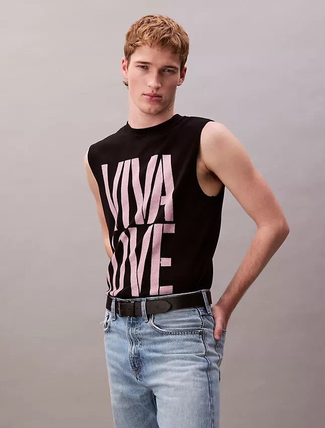 Marc Hundley Pride Viva Love Camiseta sin mangas holgada Marc Hundley Pride Viva Love Camiseta sin mangas holgada