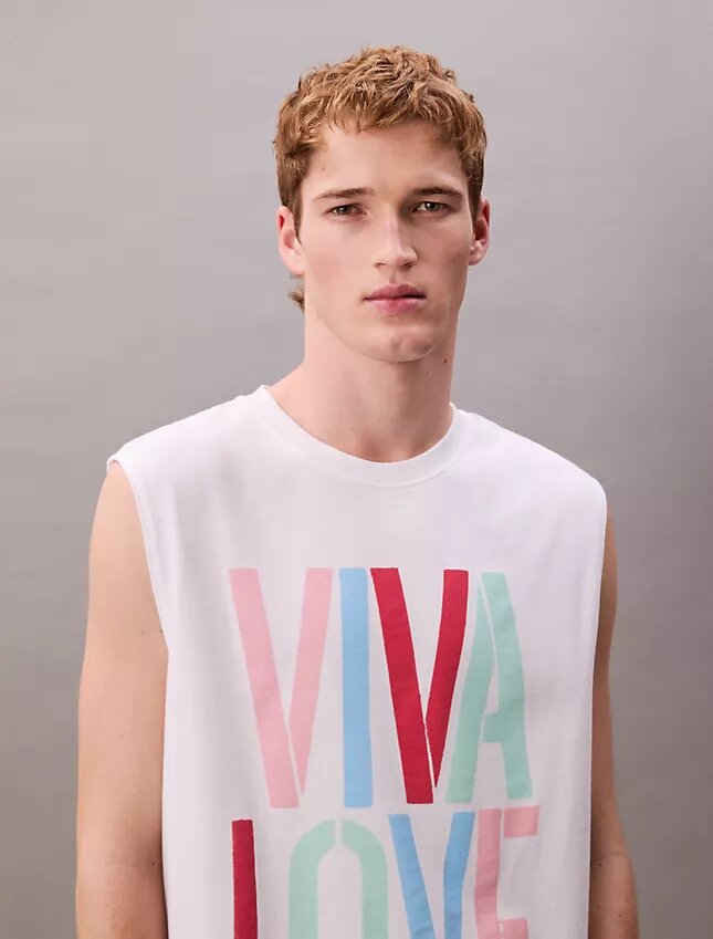 Marc Hundley Pride Viva Love Camiseta sin mangas holgada Marc Hundley Pride Viva Love Camiseta sin mangas holgada