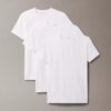 Mezcla de algodón elástico Paquete de 3 Camiseta de cuello redondo de corte ajustado Mezcla de algodón elástico Paquete de 3 Camiseta de cuello redondo de corte ajustado