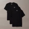 Mezcla de algodón elástico Paquete de 3 Camiseta de cuello redondo de corte ajustado Mezcla de algodón elástico Paquete de 3 Camiseta de cuello redondo de corte ajustado