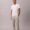 Mezcla de algodón elástico Paquete de 3 Camiseta de cuello redondo de corte ajustado Mezcla de algodón elástico Paquete de 3 Camiseta de cuello redondo de corte ajustado