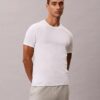 Mezcla de algodón elástico Paquete de 3 Camiseta de cuello redondo de corte ajustado Mezcla de algodón elástico Paquete de 3 Camiseta de cuello redondo de corte ajustado