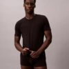 Mezcla de algodón elástico Paquete de 3 Camiseta de cuello redondo de corte ajustado Mezcla de algodón elástico Paquete de 3 Camiseta de cuello redondo de corte ajustado