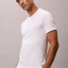 Mezcla de algodón elástico Paquete de 3 Camiseta de cuello redondo de corte ajustado Mezcla de algodón elástico Paquete de 3 Camiseta de cuello redondo de corte ajustado