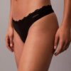 Microfiber Thong with Lace Thong Microfiber Thong with Lace Thong