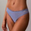Microfiber Thong with Lace Thong Microfiber Thong with Lace Thong
