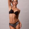 Microfiber Thong with Lace Thong Microfiber Thong with Lace Thong