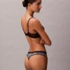 Microfiber Thong with Lace Thong Microfiber Thong with Lace Thong