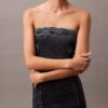 Mini vestido de Denim sin tirantes Mini vestido de Denim sin tirantes