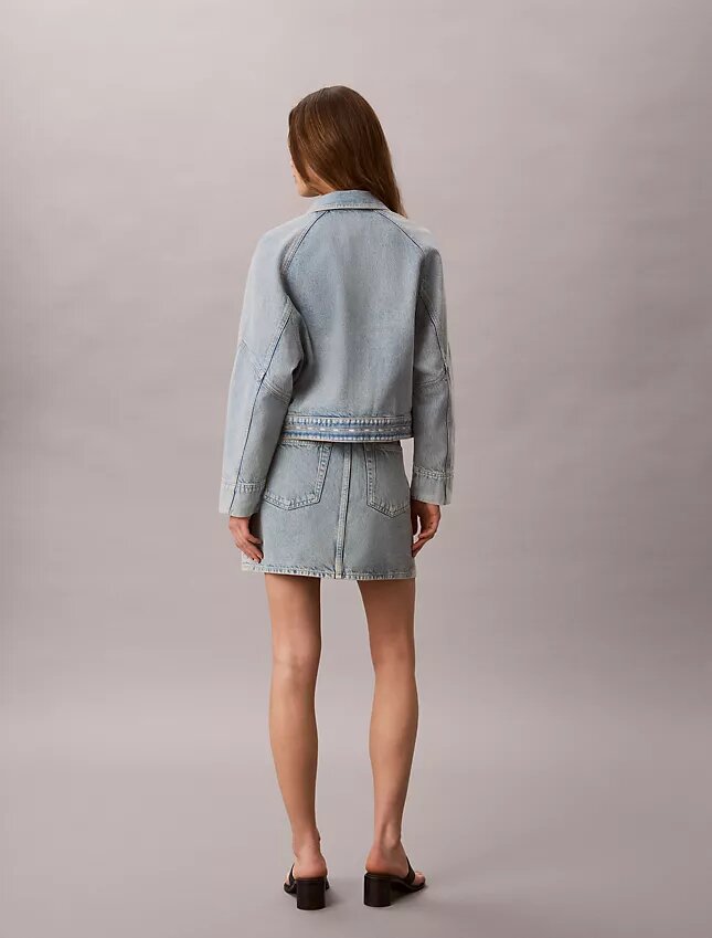 Minifalda de Denim con logotipo Minifalda de Denim con logotipo