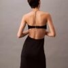 Minivestido con corte halter y aberturas