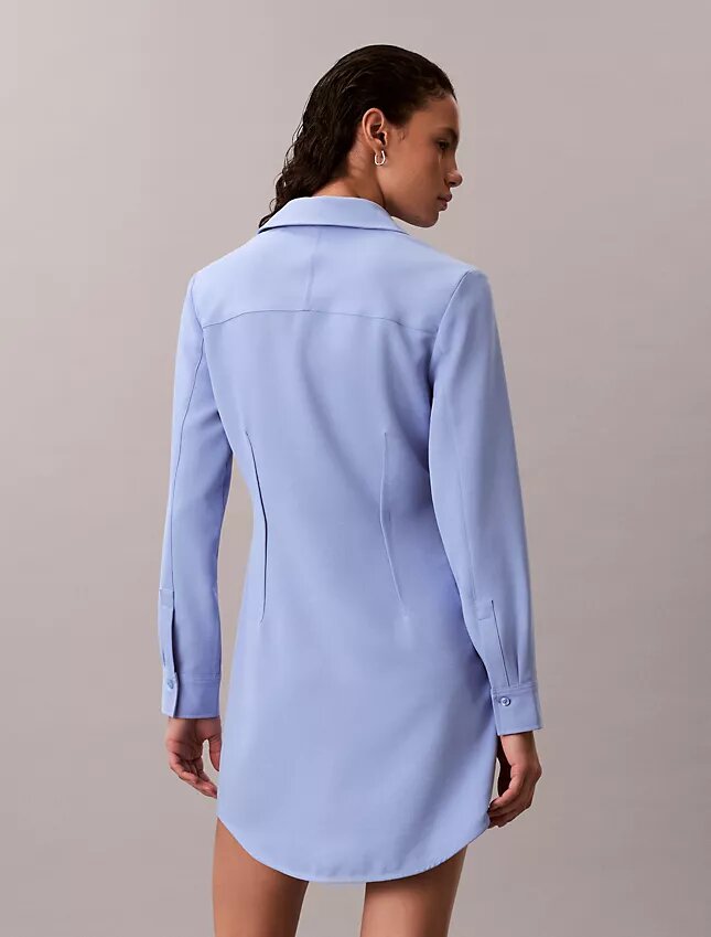 Minivestido informal de sarga Minivestido informal de sarga