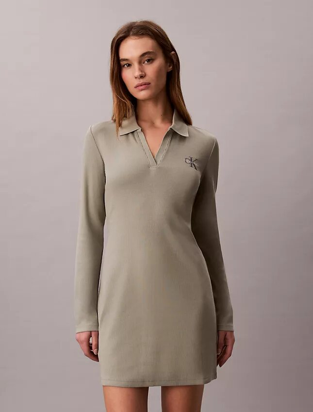 Minivestido polo acanalado Monólogo Minivestido polo acanalado Monólogo