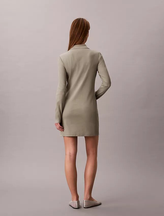 Minivestido polo acanalado Monólogo Minivestido polo acanalado Monólogo