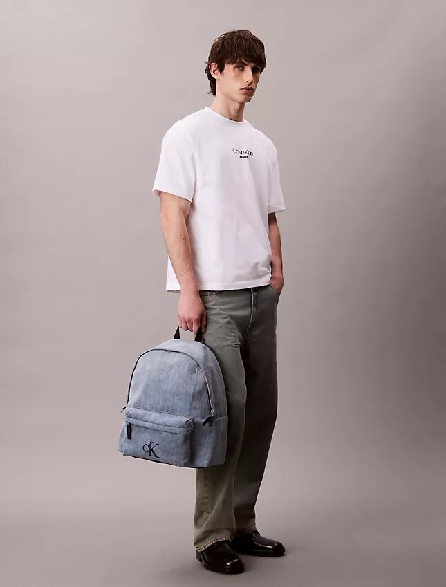 Mochila de Denim con logotipo Monogram Mochila de Denim con logotipo Monogram