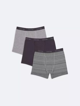 Pack de 2 Boxer Briefs de algodón elástico con logotipo para niños Pack de 2 Boxer Briefs de algodón elástico con logotipo para niños