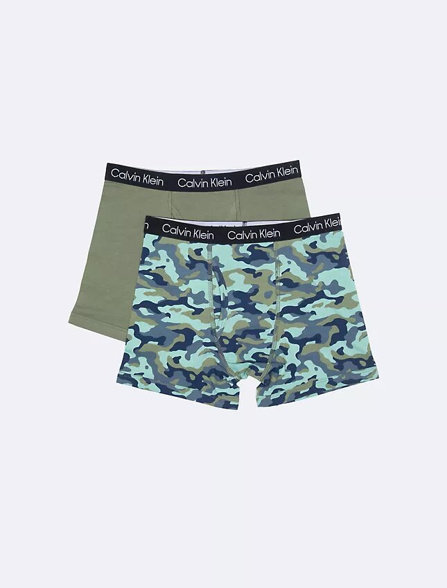 Pack de 2 Boxer Briefs de algodón elástico para niños Pack de 2 Boxer Briefs de algodón elástico para niños