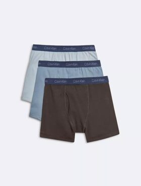 Pack de 3 Boxer Briefs de algodón elástico para niños Pack de 3 Boxer Briefs de algodón elástico para niños