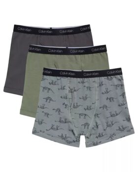 Pack de 3 Boxer Briefs de algodón elástico para niños Pack de 3 Boxer Briefs de algodón elástico para niños