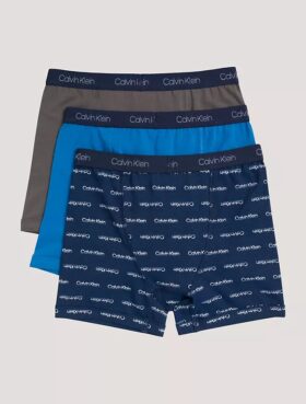 Pack de 3 Boxer Briefs de algodón elástico para niños Pack de 3 Boxer Briefs de algodón elástico para niños