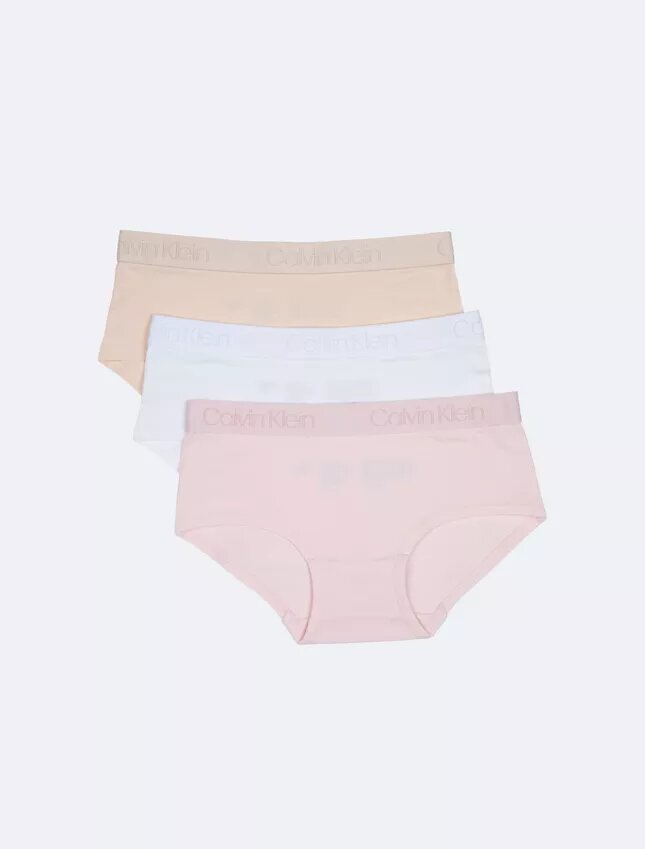 Pack de 3 braguitas Hipster con banda de logotipos para niñas Pack de 3 braguitas Hipster con banda de logotipos para niñas