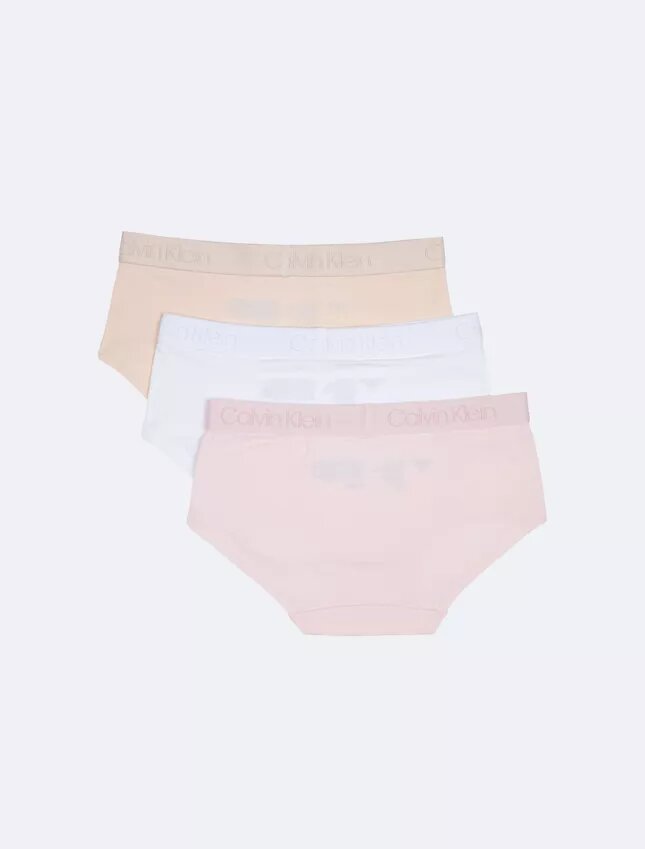 Pack de 3 braguitas Hipster con banda de logotipos para niñas Pack de 3 braguitas Hipster con banda de logotipos para niñas