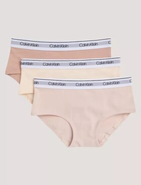 Pack de 3 Hipster de algodón elástico para niñas Pack de 3 Hipster de algodón elástico para niñas