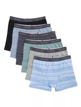 Pack de 6 Boxer Briefs de algodón elástico para niños