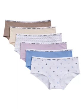 Pack de 6 braguitas Hipster de algodón Cotton Stretch para niñas Pack de 6 braguitas Hipster de algodón Cotton Stretch para niñas
