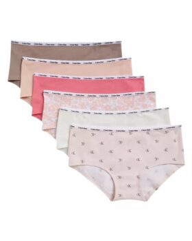 Pack de 6 braguitas Hipster de algodón Cotton Stretch para niñas Pack de 6 braguitas Hipster de algodón Cotton Stretch para niñas