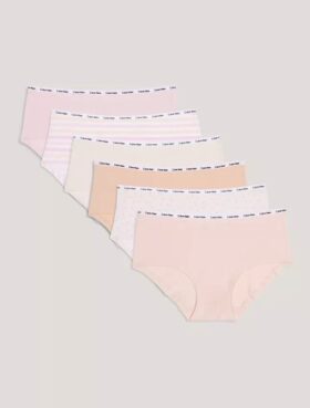 Pack de 6 braguitas Hipster de algodón Cotton Stretch para niñas Pack de 6 braguitas Hipster de algodón Cotton Stretch para niñas