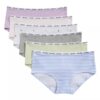 Pack de 6 braguitas Hipster de algodón Cotton Stretch para niñas