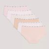 Pack de 6 braguitas Hipster de algodón Cotton Stretch para niñas