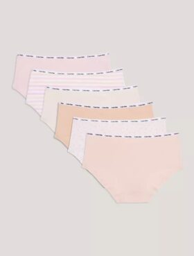 Pack de 6 braguitas Hipster de algodón Cotton Stretch para niñas Pack de 6 braguitas Hipster de algodón Cotton Stretch para niñas