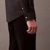Pantalón ajustado de gabardina de lana Pantalón ajustado de gabardina de lana